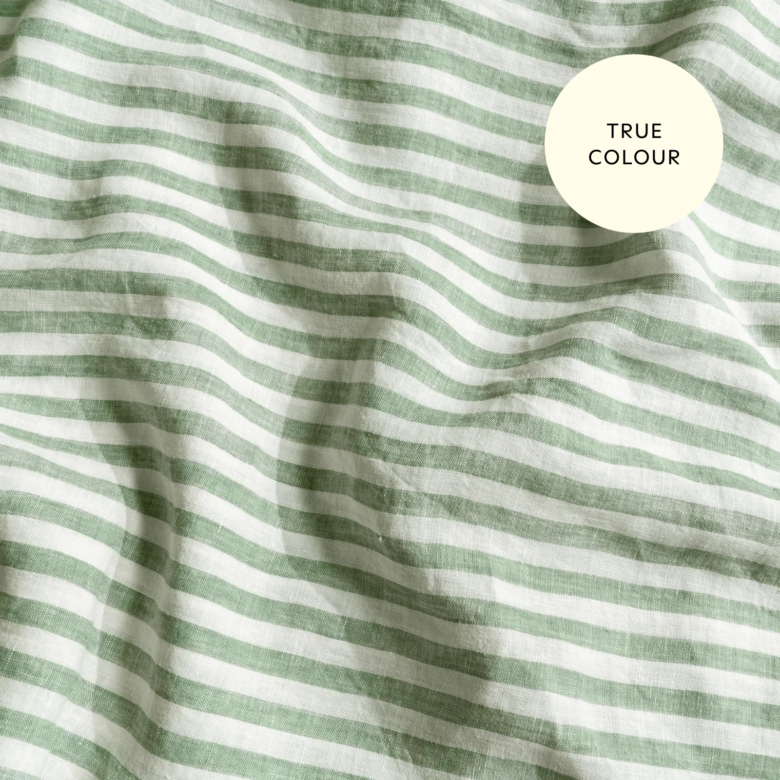 French Flax Linen Double Sided Quilt Cover Set in Ivy/Ivy Stripe - Image 14