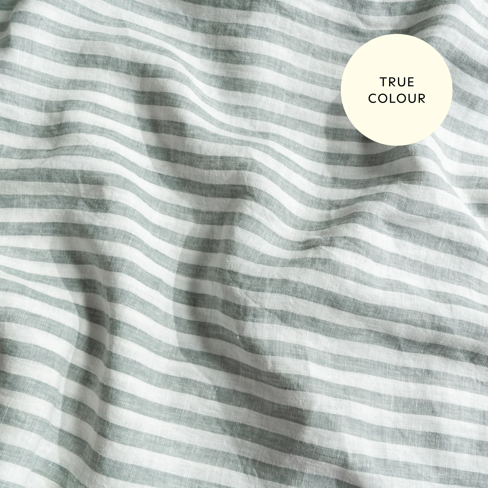 French Flax Linen Double Sided Quilt Cover Set in Sage/Sage Stripe - Image 13