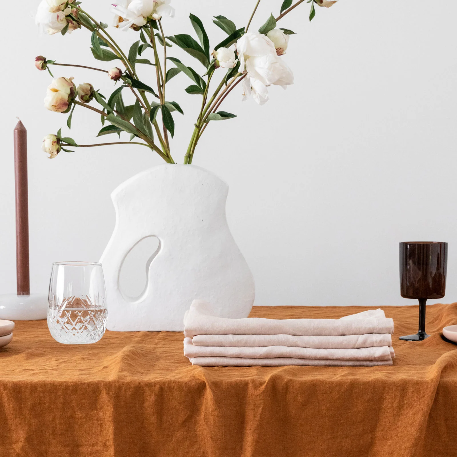 French Flax Linen Napkins (Set Of 4) in Blush - Image 6