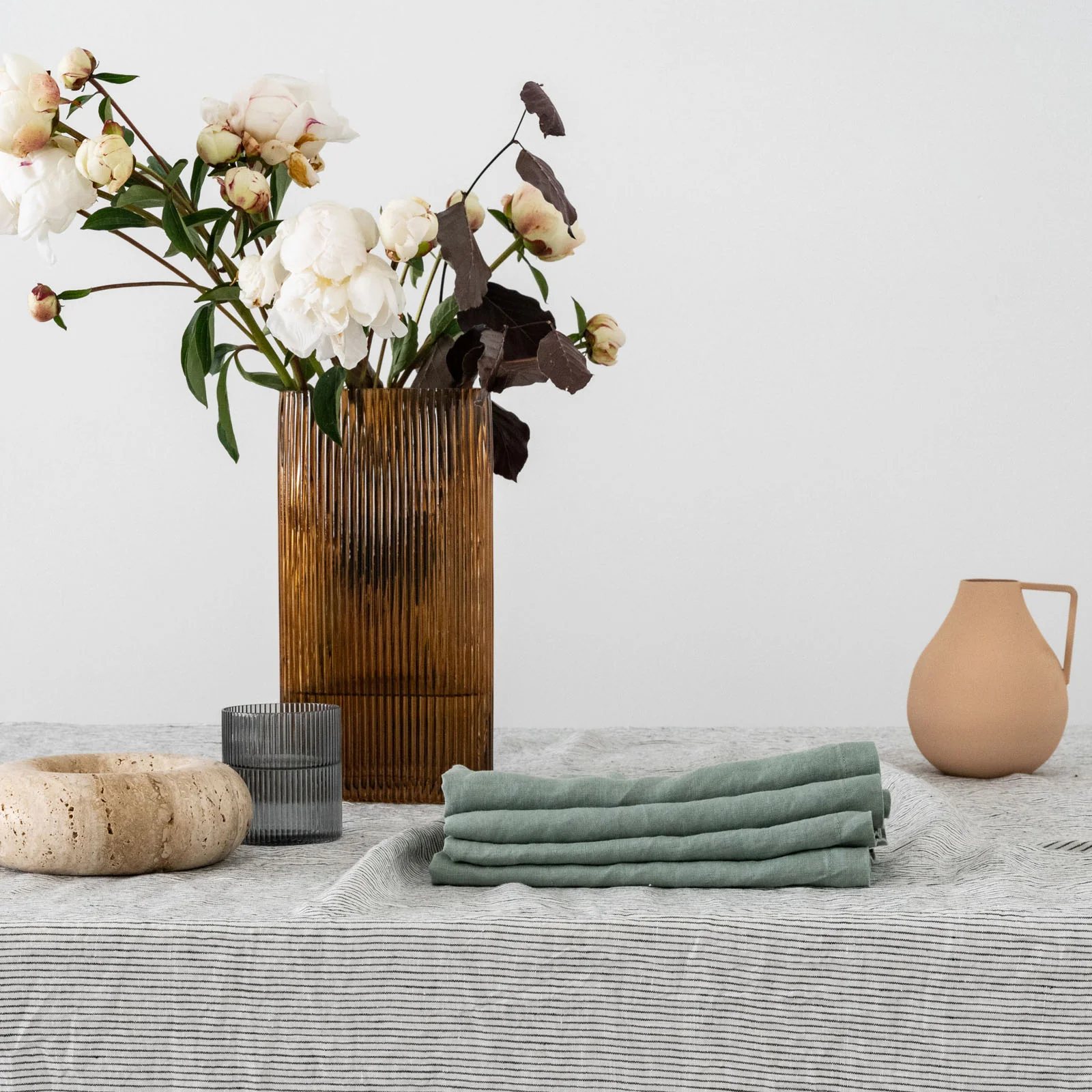 French Flax Linen Napkins (Set Of 4) in Sage - Image 6
