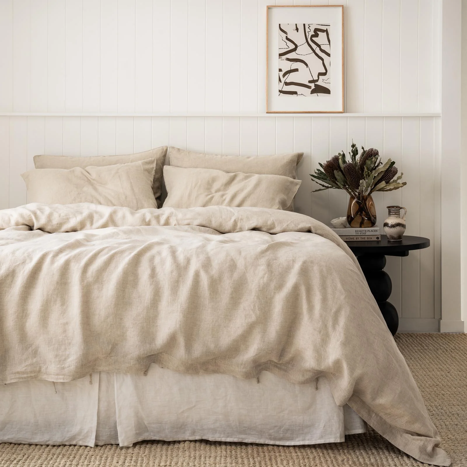 French Flax Linen Quilt Cover in Natural - Image 2