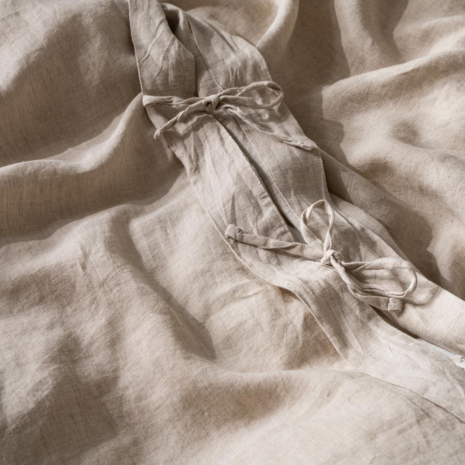 French Flax Linen Quilt Cover in Natural - Image 8