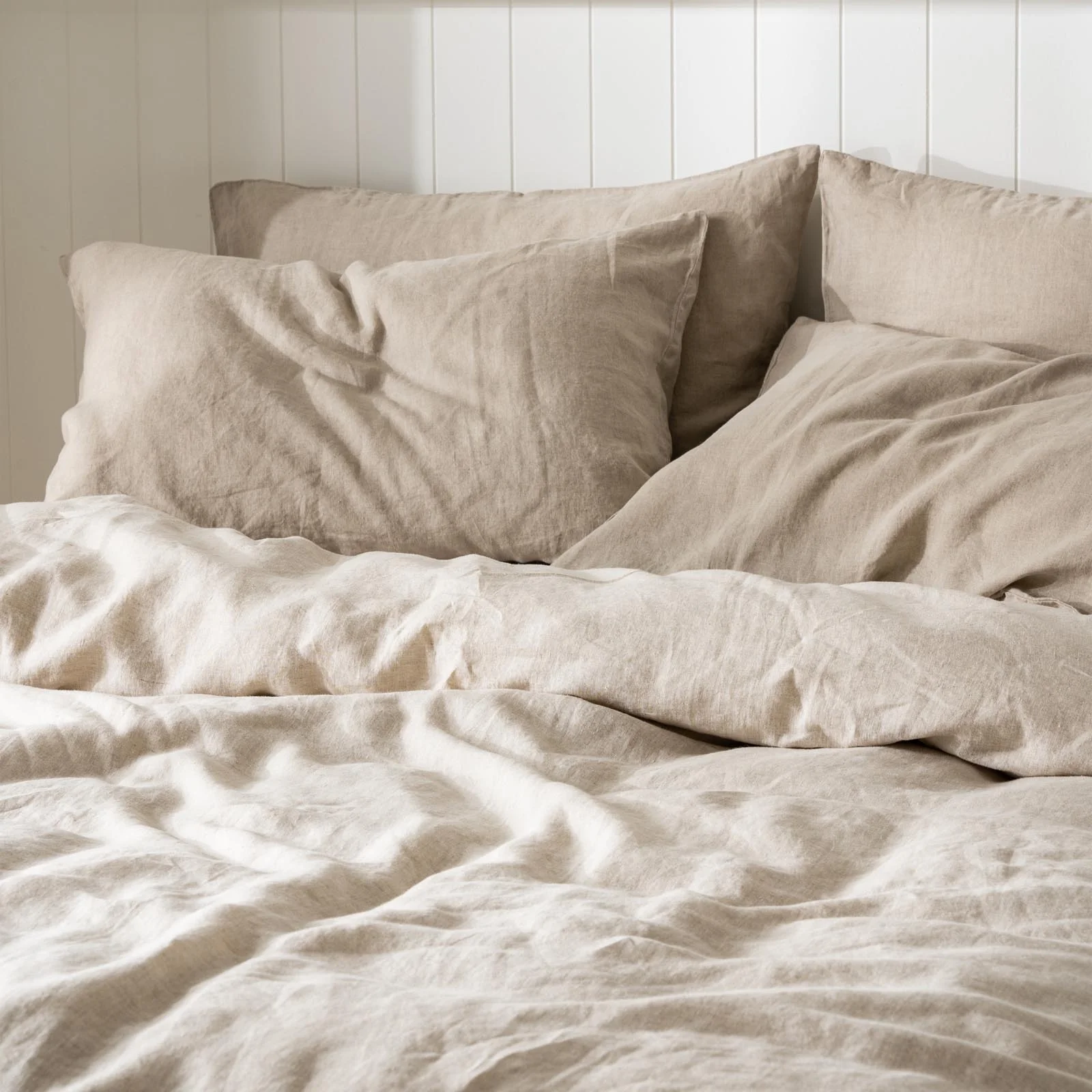 French Flax Linen Quilt Cover Set in Natural - Image 5