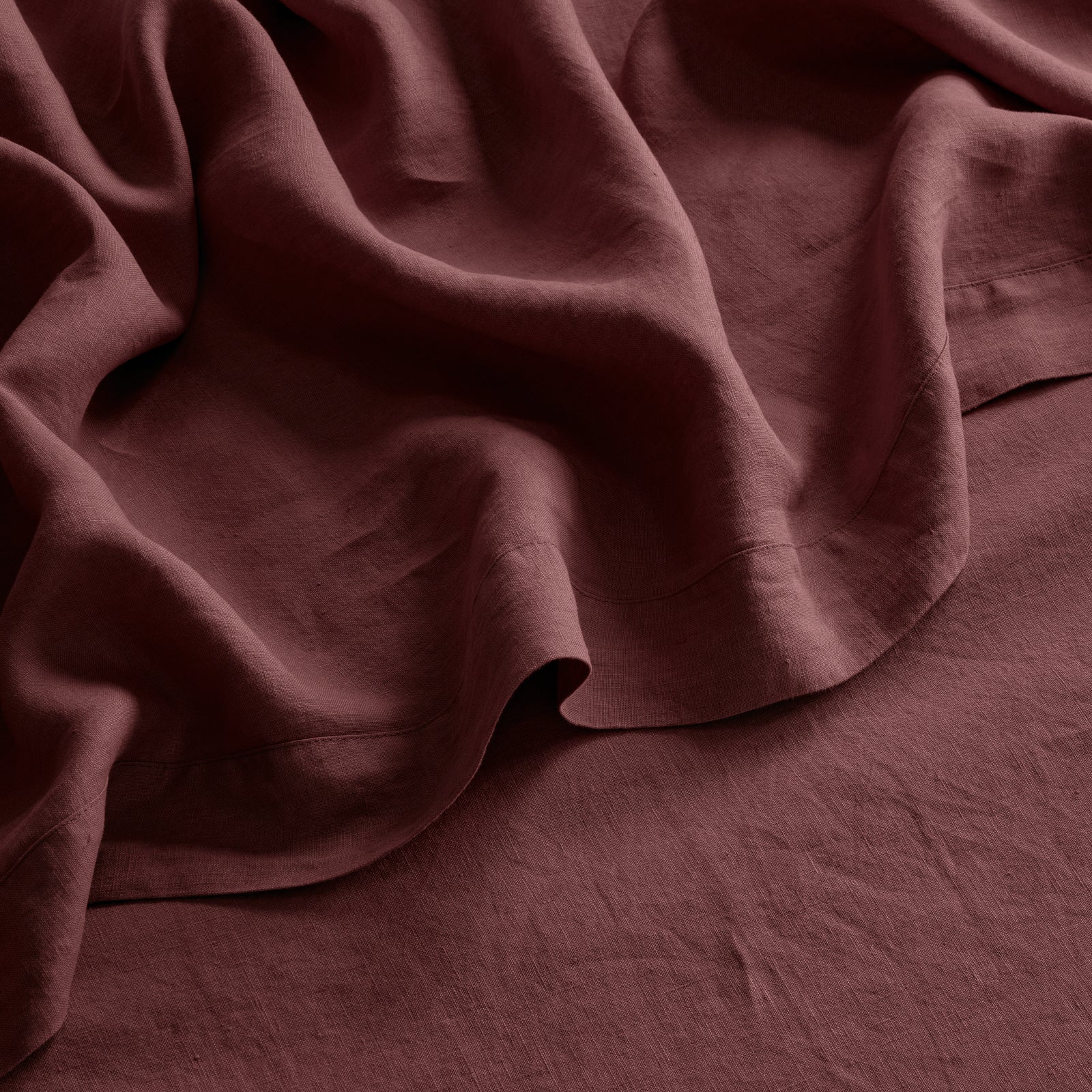 French Flax Linen Sheet Set in Cherrywood - Image 6