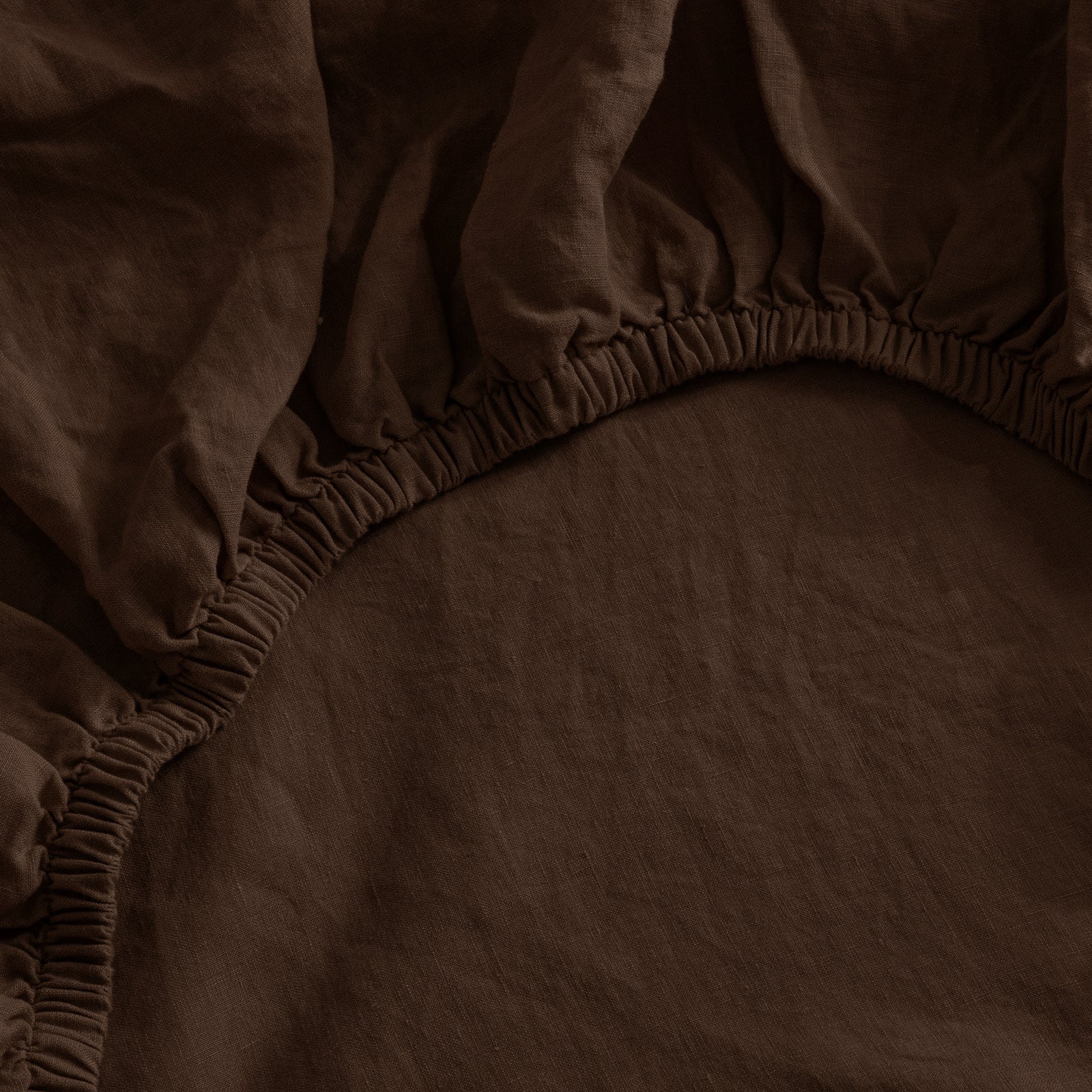 French Flax Linen Sheet Set in Chocolate - Image 10