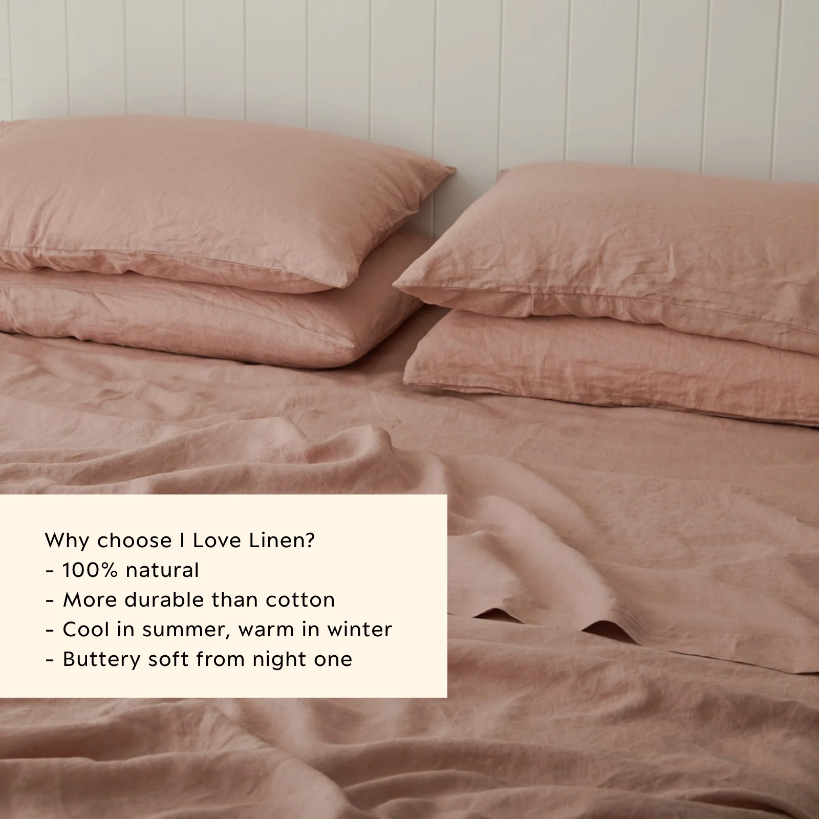 French Flax Linen Sheet Set in Clay - Image 6
