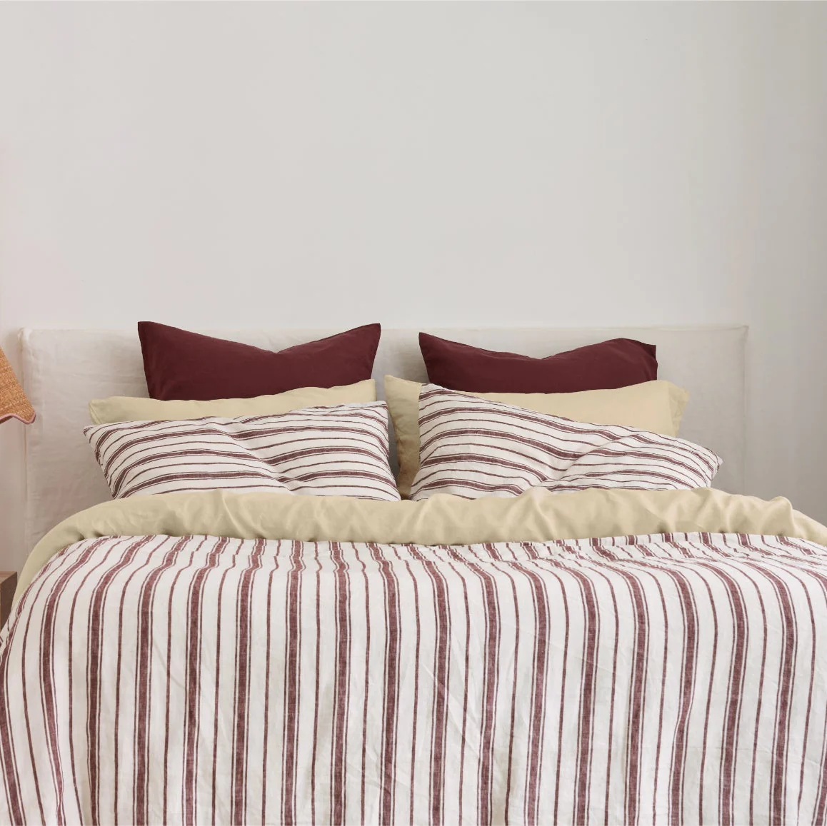 French Flax Linen Flat Sheet in Creme - Image 9