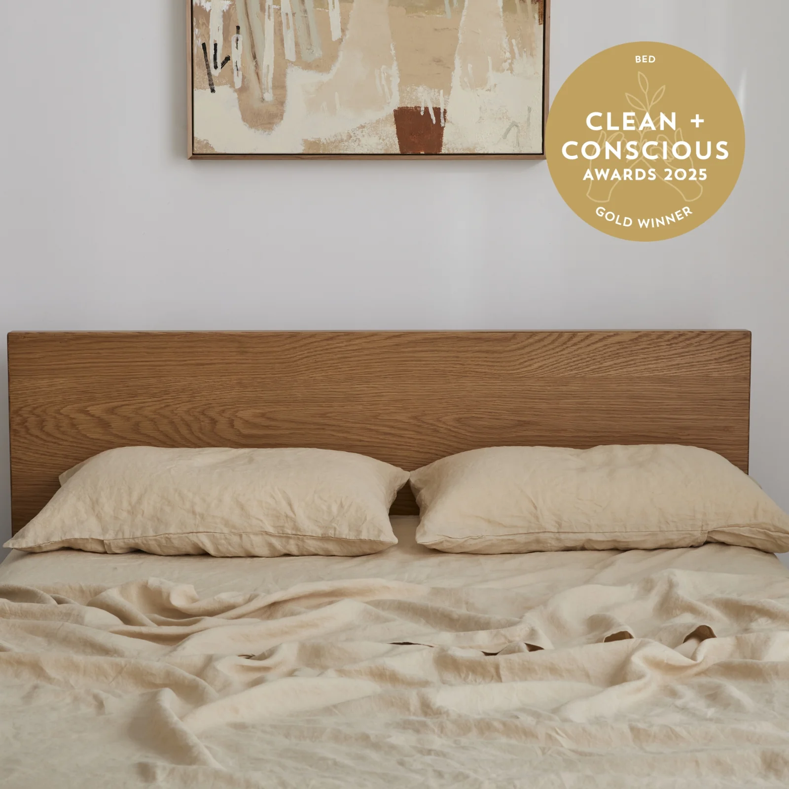 French Flax Linen Sheet Set in Creme - Image 5