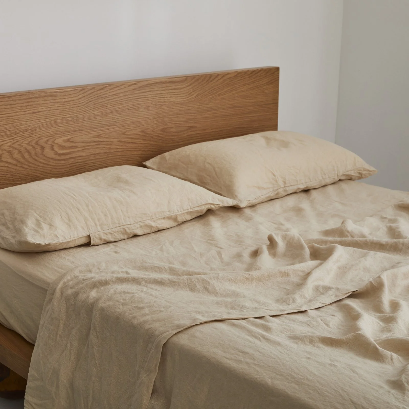 French Flax Linen Sheet Set in Creme - Image 7