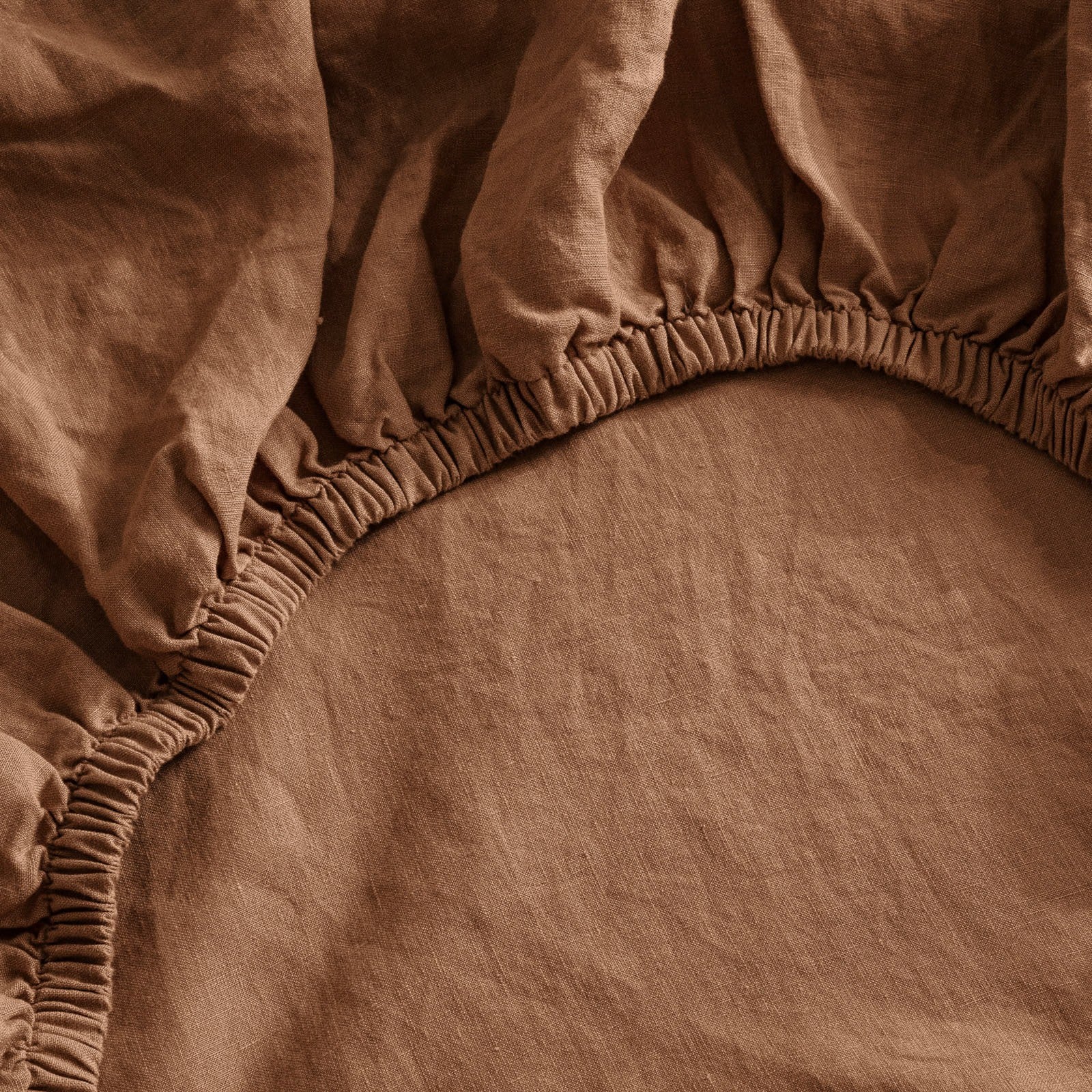 French Flax Linen Sheet Set in Hazelnut - Image 10