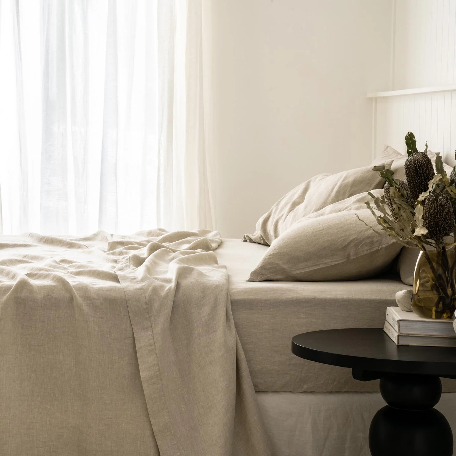 French Flax Linen Sheet Set in Natural - Image 10