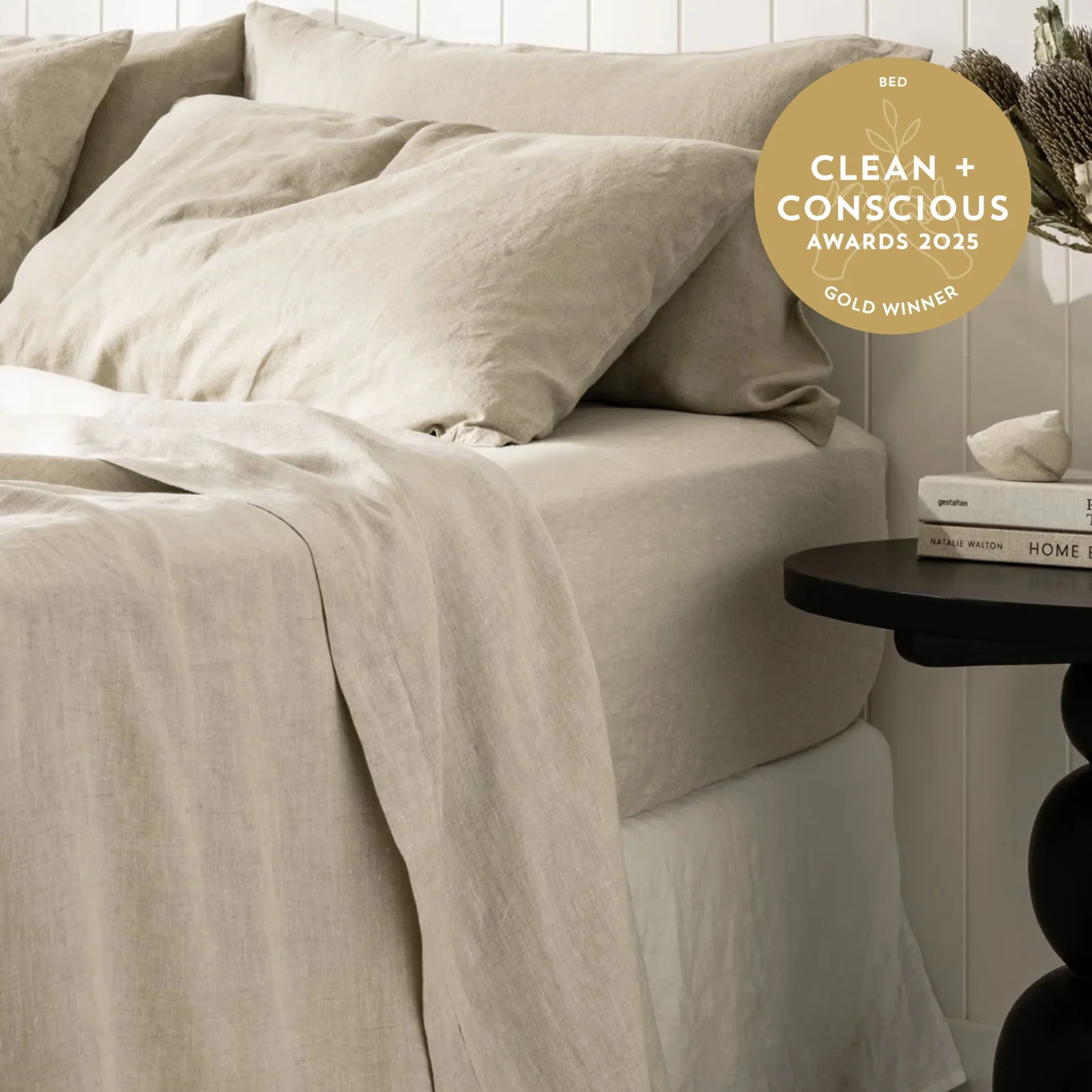 French Flax Linen Sheet Set in Natural - Image 7
