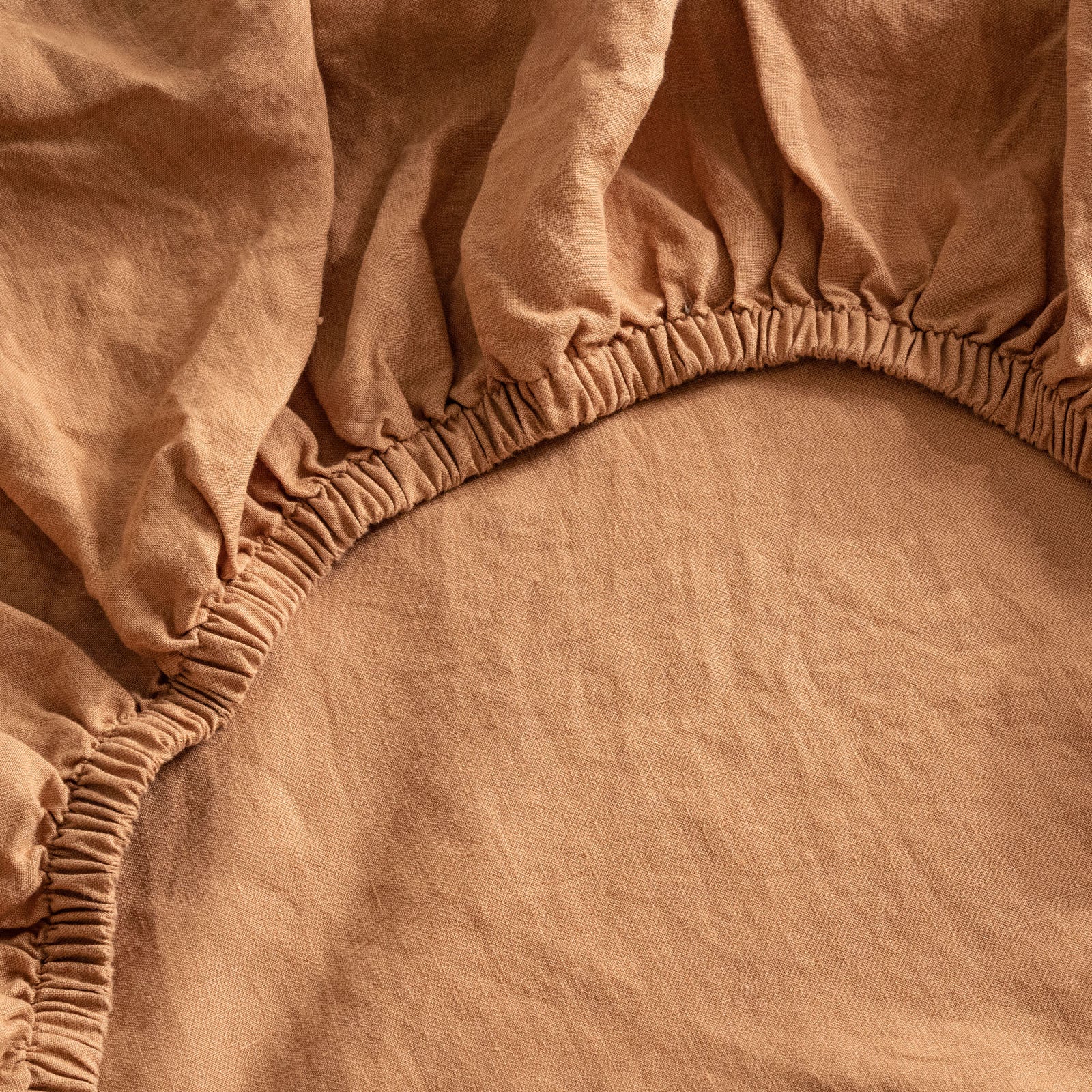 French Flax Linen Sheet Set in Sandalwood - Image 8