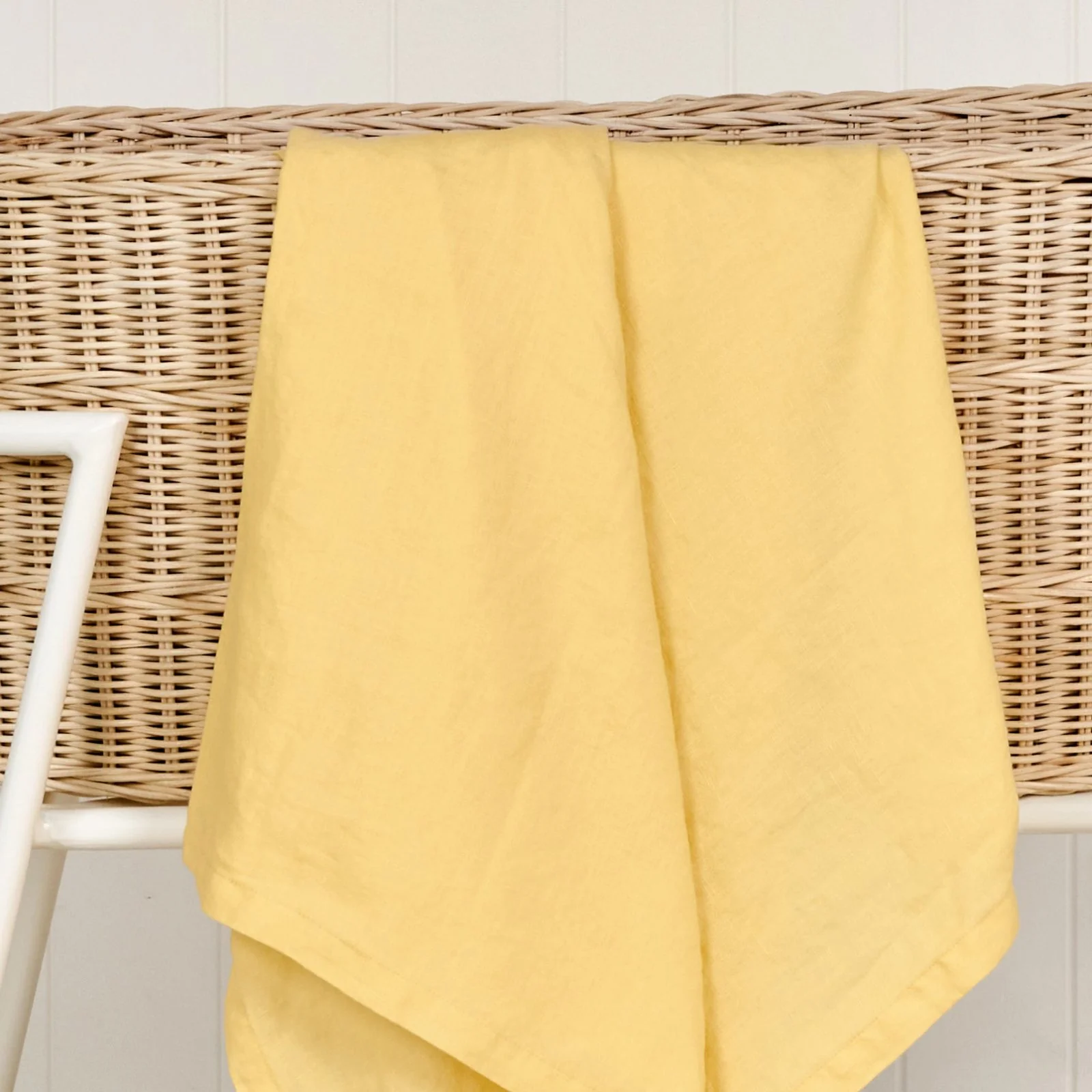 French Flax Linen Swaddle in Daisy - Image 3