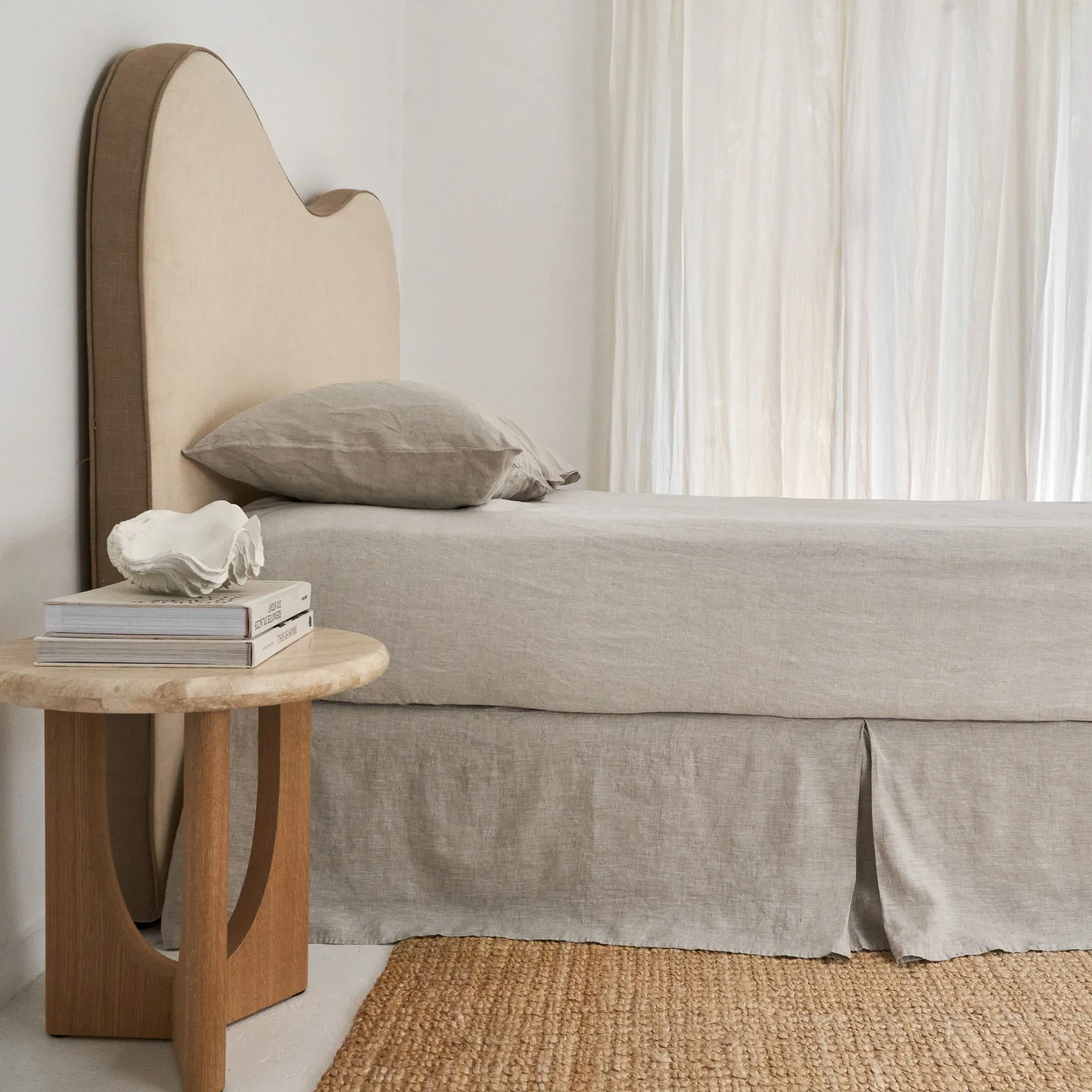 French Flax Linen Valance in Natural - Image 2