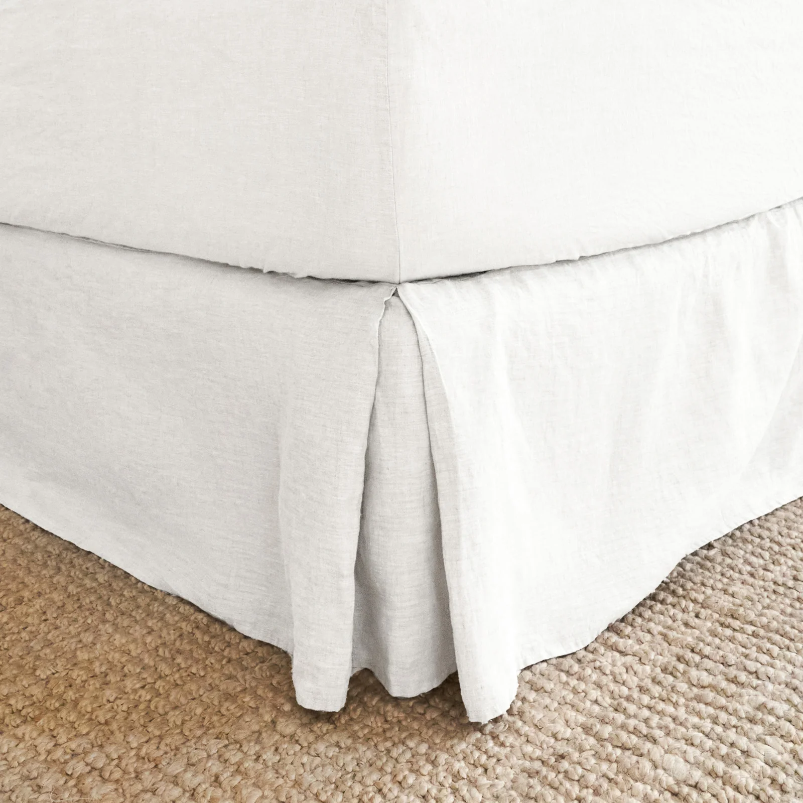 French Flax Linen Valance in White - Image 3